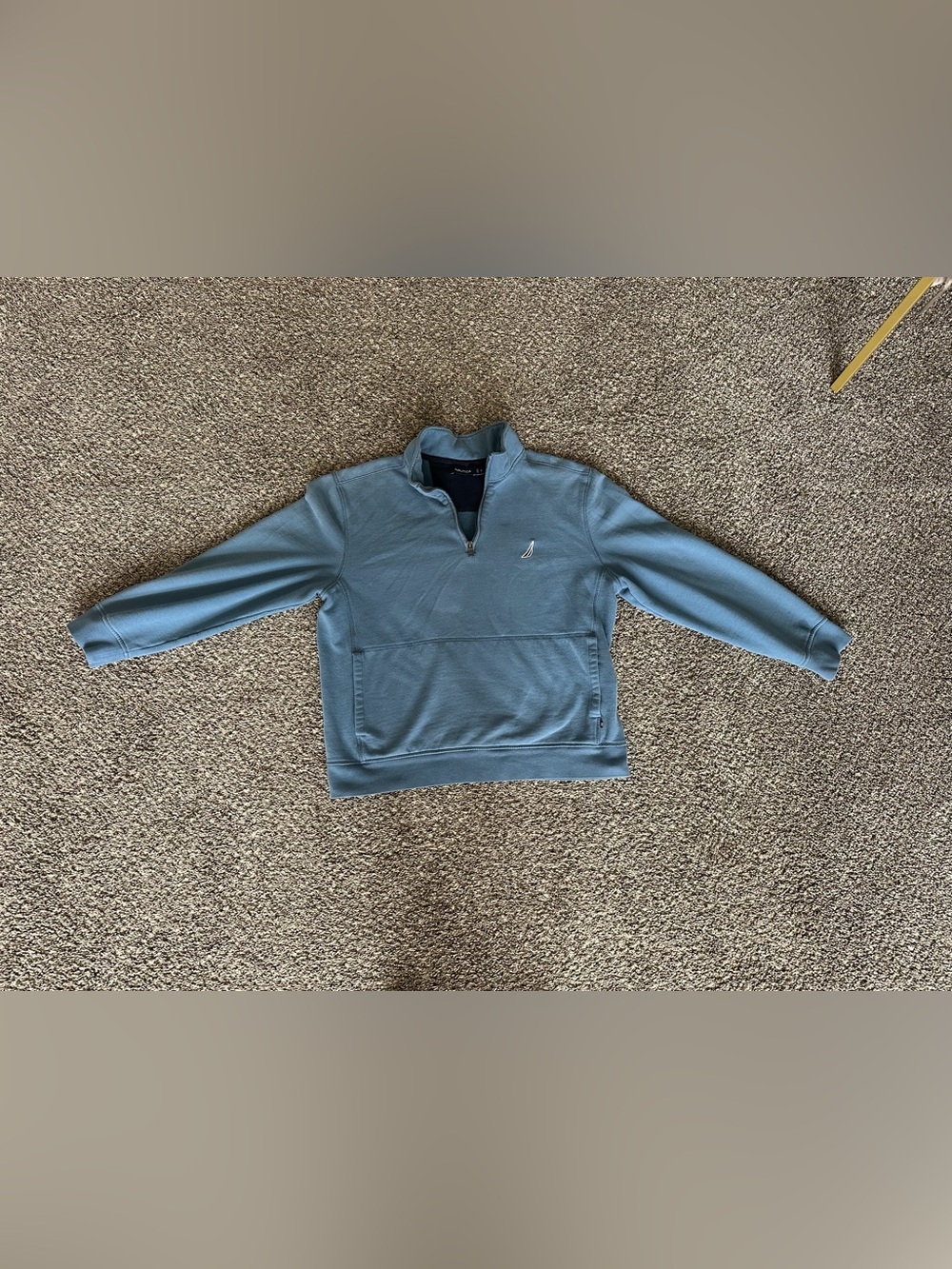 Nautica Men's Slate Blue Half-Zip Pullover Sweater